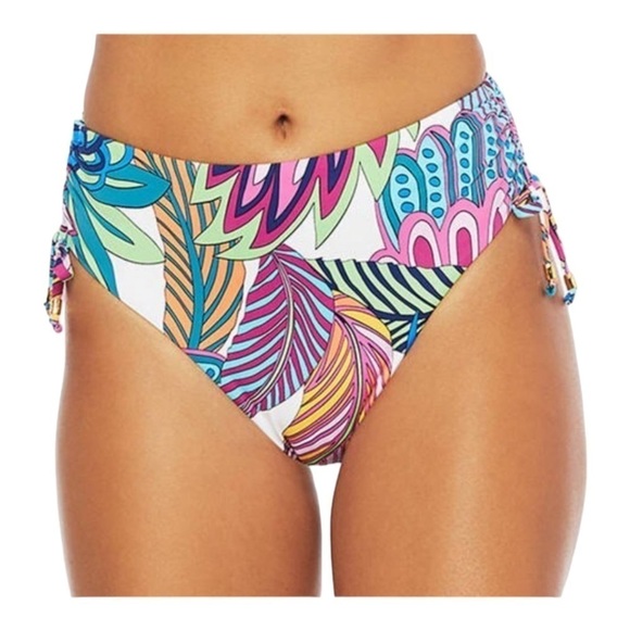 Trina Turk Paradise Plume High Waist Bikini Bottom NWOT - Picture 1 of 8